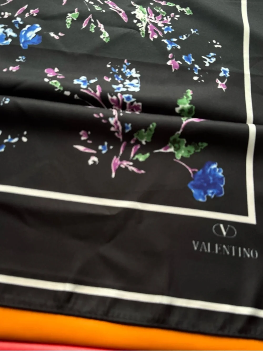 Valentino floral spring silky scarf 35x35 inches‼️LAST ONE LEFT